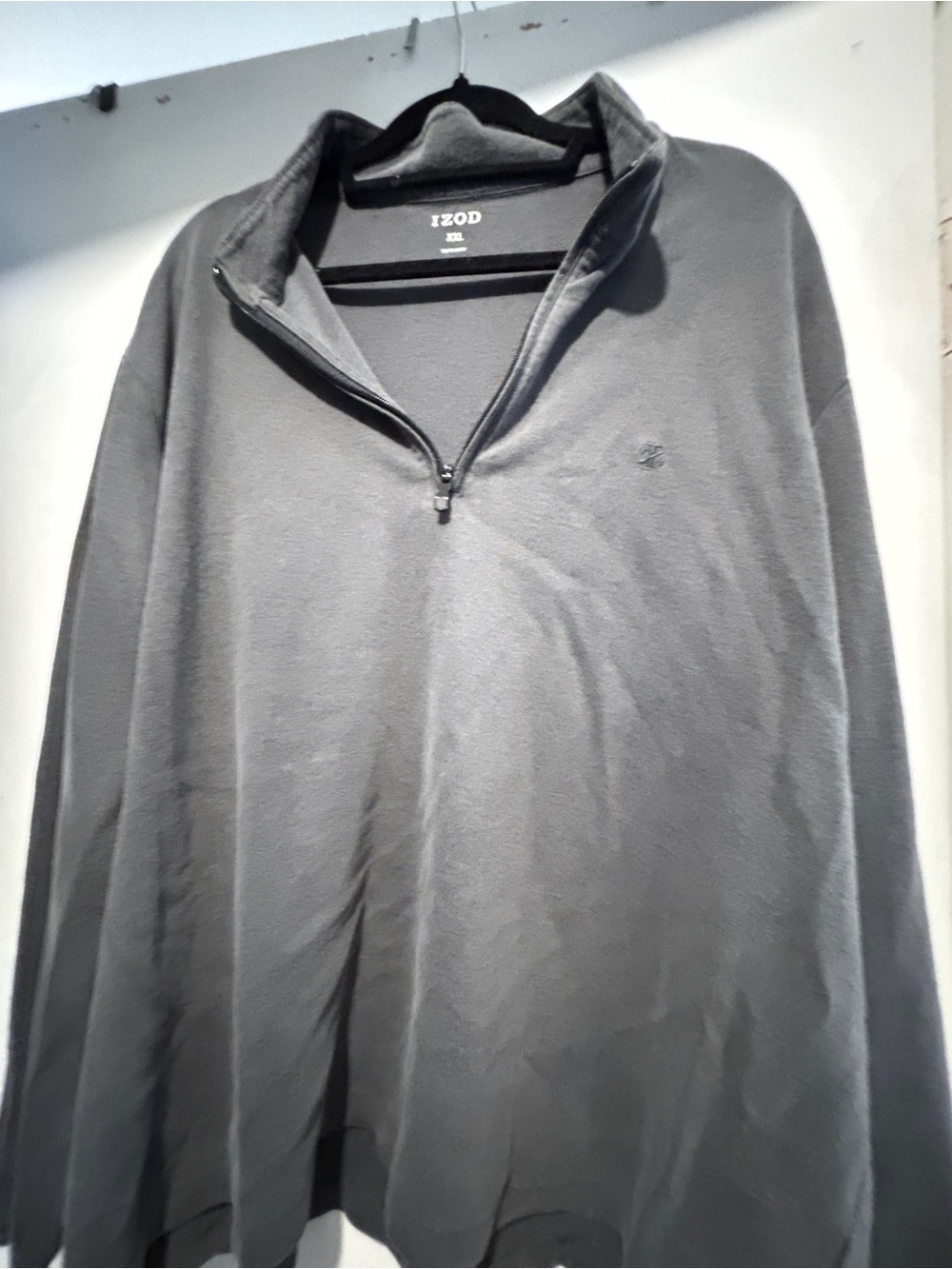 Izod Men's Gray Quarter-Zip Shirt Jacket